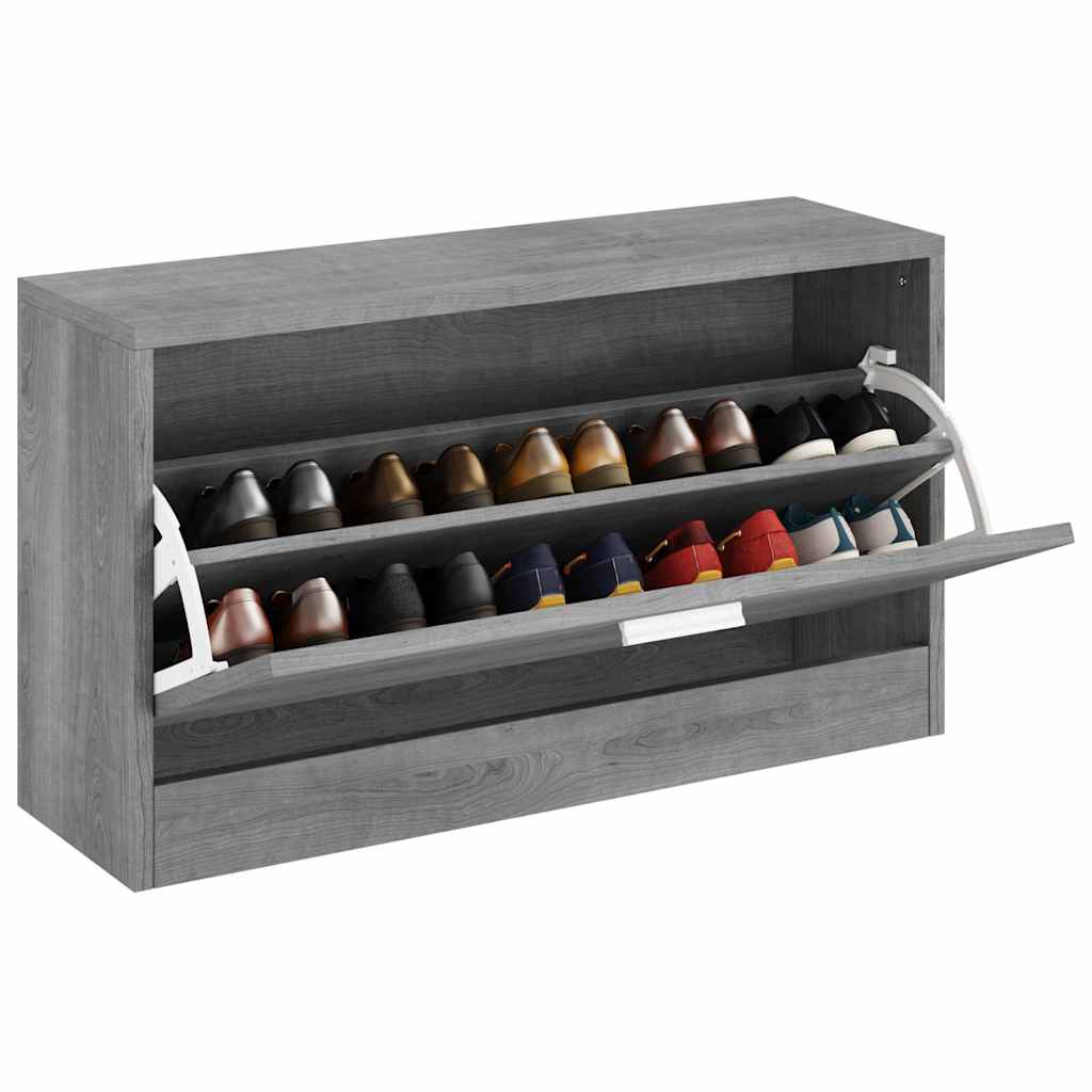 Schuhbank Grau Sonoma 80x24x45 cm Holzwerkstoff