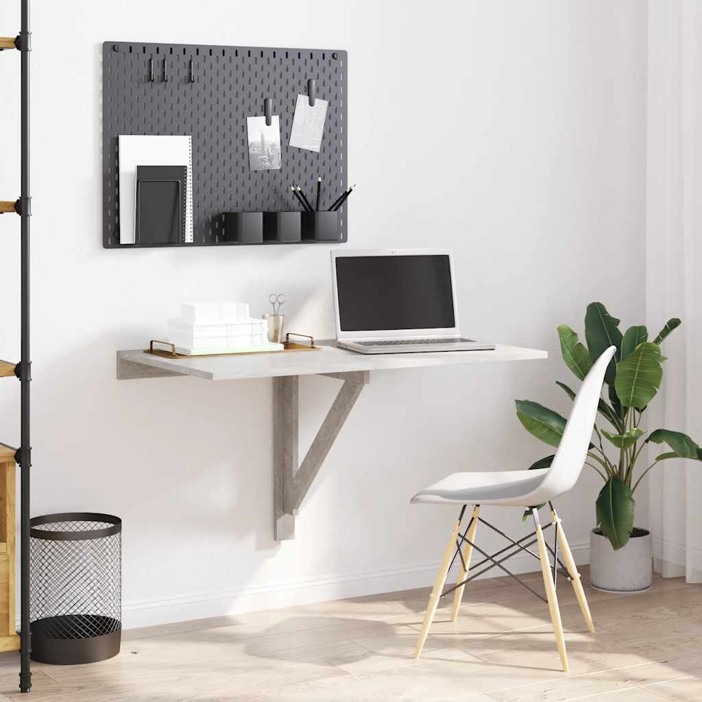Wand-Klapptisch Betongrau 100x60x56 cm Holzwerkstoff
