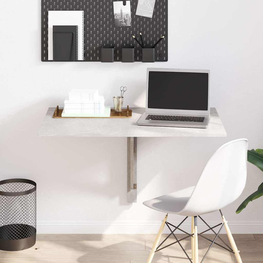 Wand-Klapptisch Betongrau 100x60x56 cm Holzwerkstoff