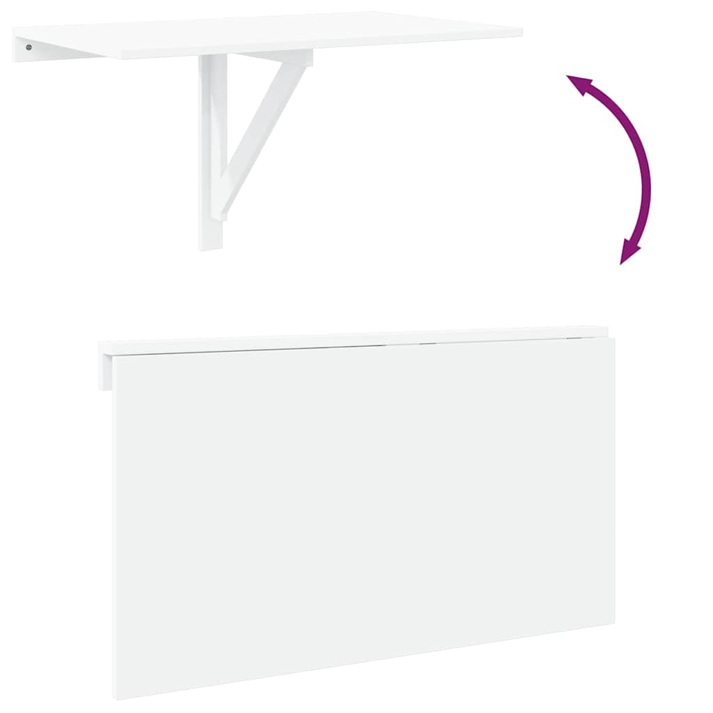 Wand-Klapptisch Hochglanz-Weiß 100x60x56 cm Holzwerkstoff