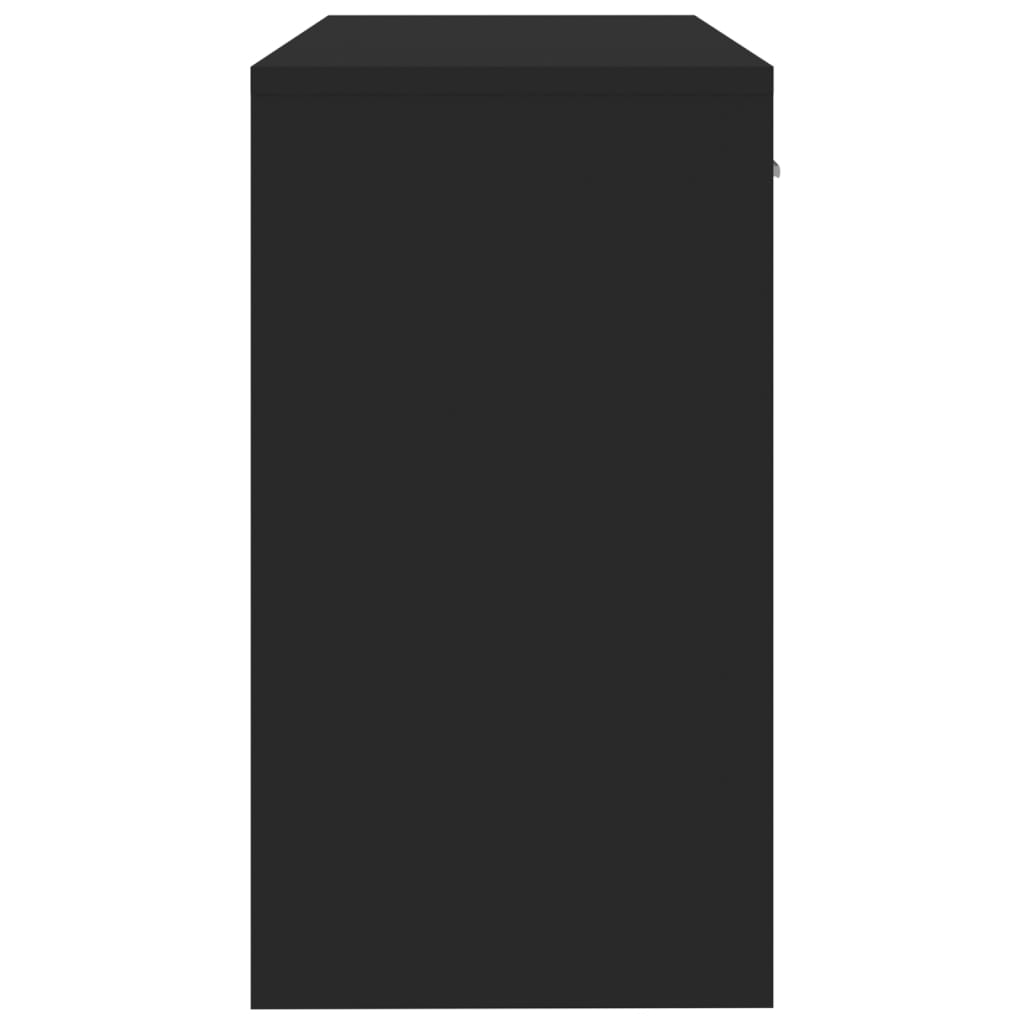 Schreibtisch mit Stauraum Schwarz 100x40x73 cm Holzwerkstoff