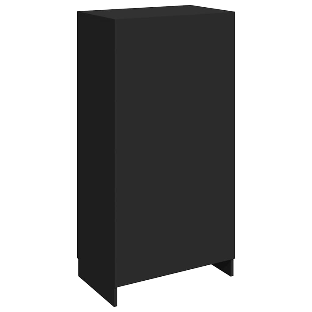 Schuhschrank Schwarz 55x35x108 cm Holzwerkstoff