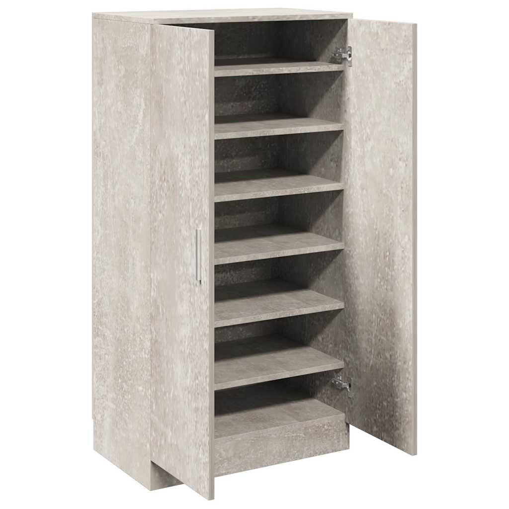 Schuhschrank Betongrau 55x35x108 cm Holzwerkstoff