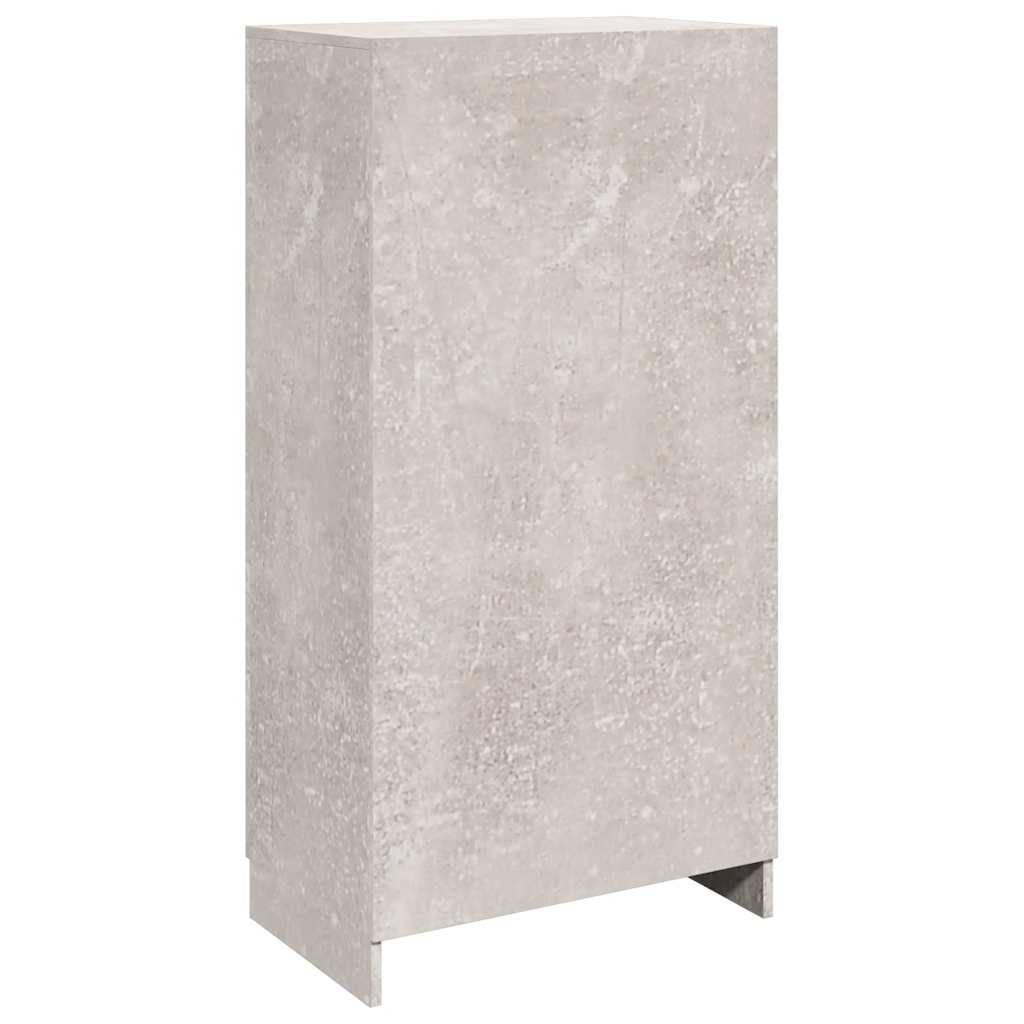 Schuhschrank Betongrau 55x35x108 cm Holzwerkstoff