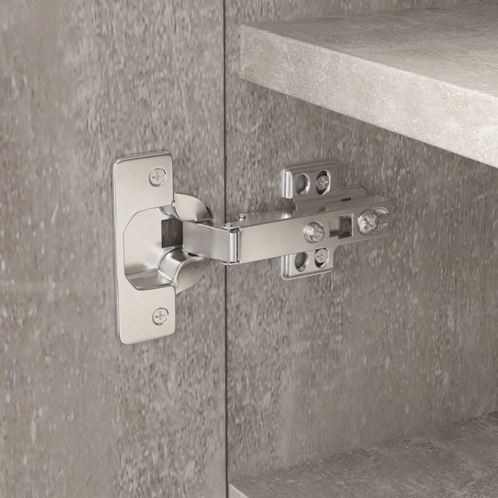 Schuhschrank Betongrau 55x35x108 cm Holzwerkstoff