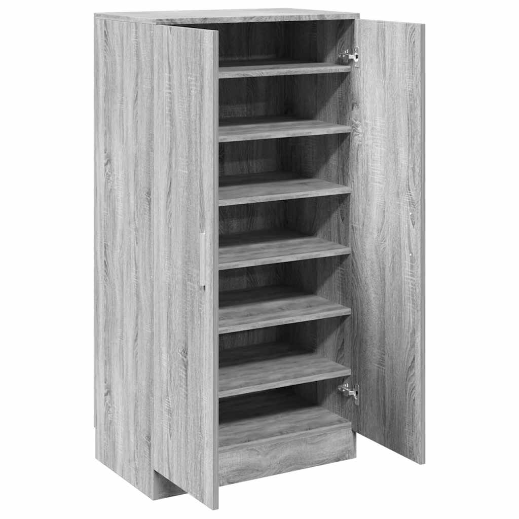 Schuhschrank Grau Sonoma 55x35x108 cm Holzwerkstoff