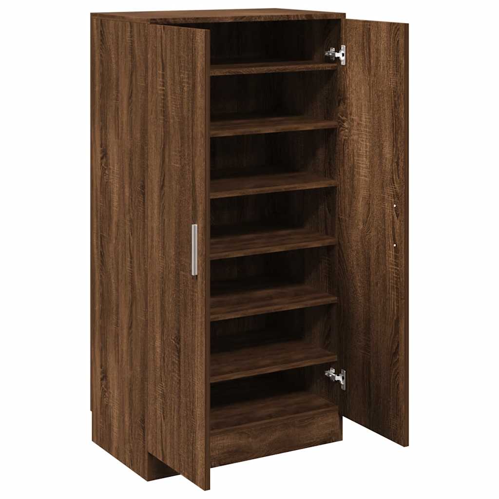 Schuhschrank Braun Eichen-Optik 55x35x108 cm Holzwerkstoff