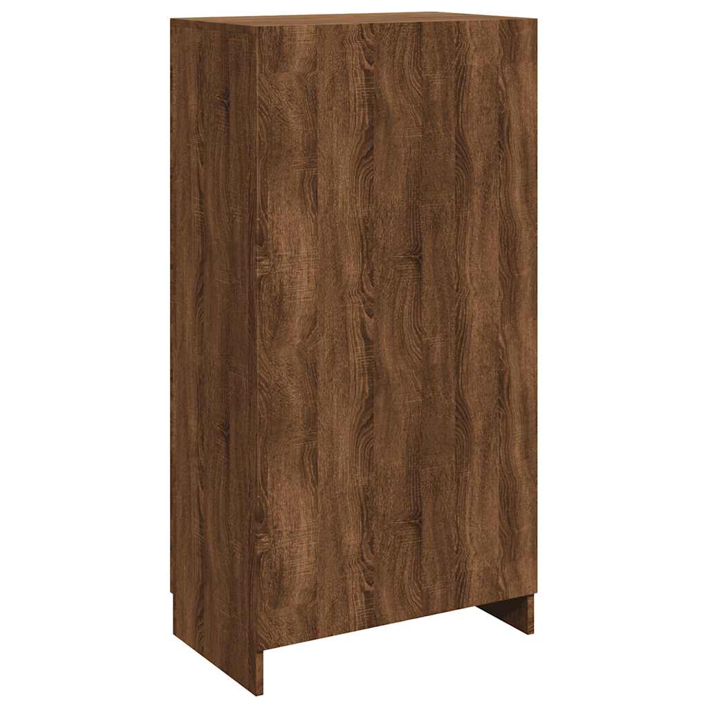 Schuhschrank Braun Eichen-Optik 55x35x108 cm Holzwerkstoff