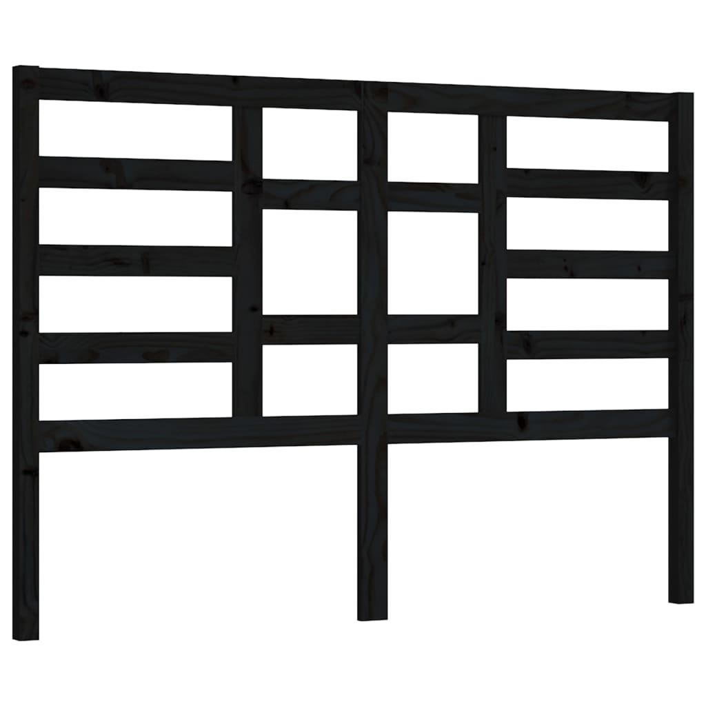 Kopfteil Schwarz 156x4x104 cm Massivholz Kiefer