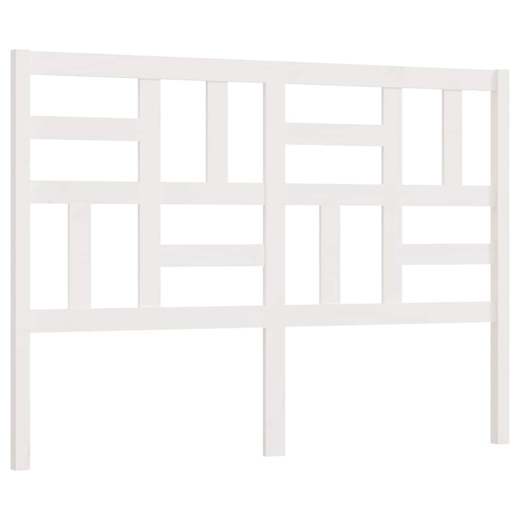 Bett-Kopfteil Weiß 146x4x104 cm Massivholz Kiefer