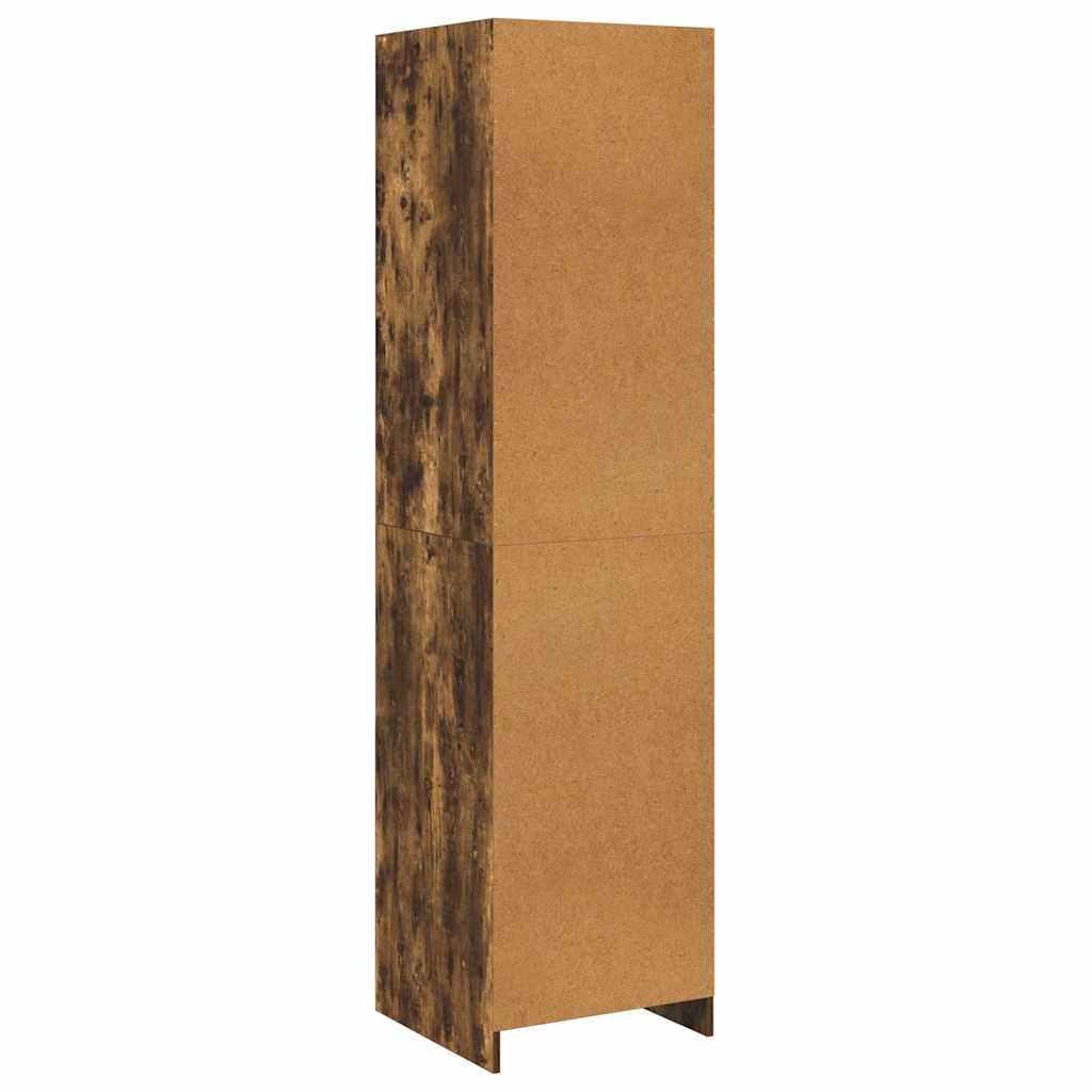 Kleiderschrank mit Schubladen Räuchereiche 50x50x200 cm