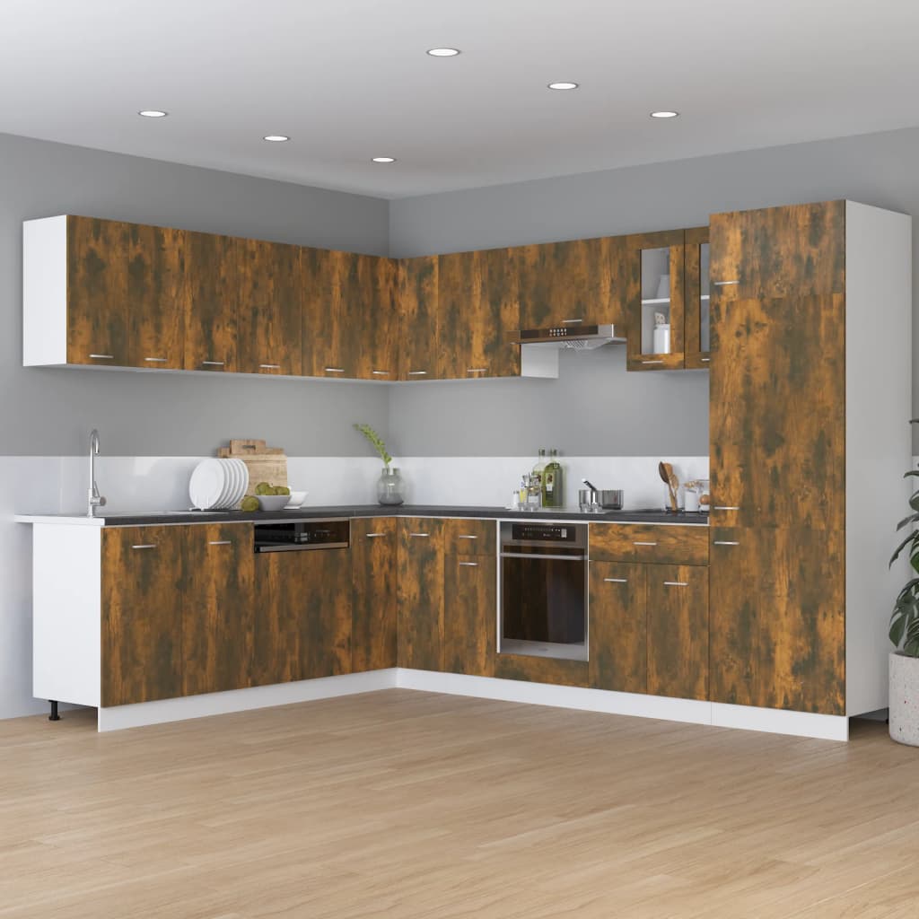 Kühlumbauschrank Lyon Räuchereiche 60x57x207 cm Holzwerkstoff