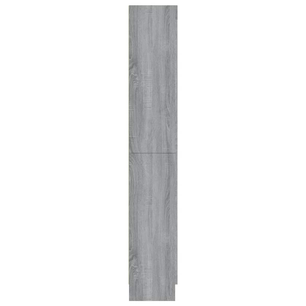 Vitrinenschrank Grau Sonoma 82,5x30,5x185 cm Holzwerkstoff