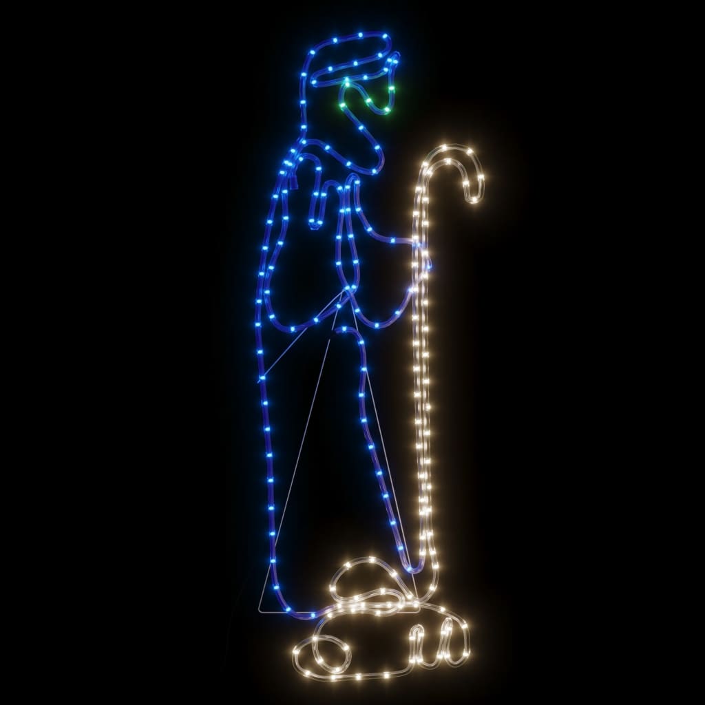 LED-Silhouette Hirte und Lamm 168 LEDs 102,5x35 cm
