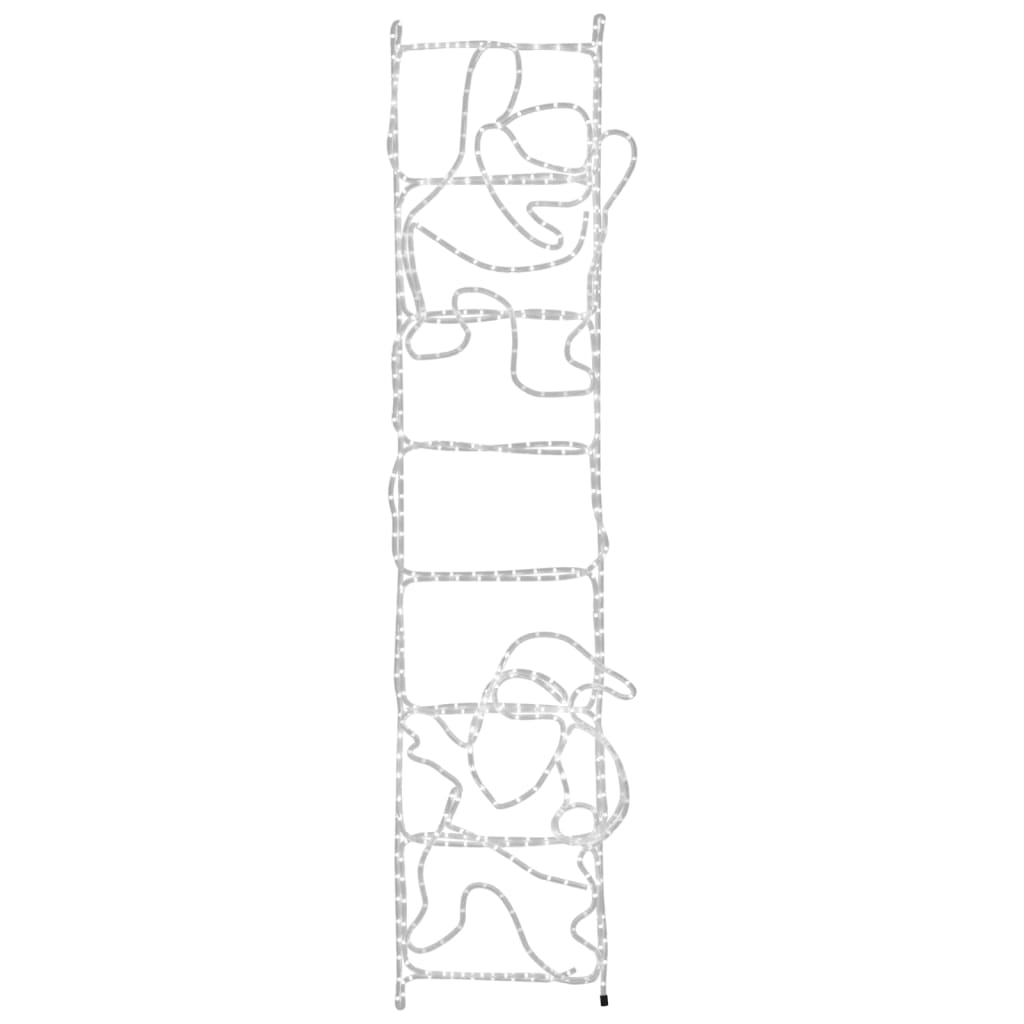 LED-Silhouette Weihnachtsmann auf Leiter 552 LEDs 50x200 cm
