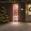 LED-Silhouette Weihnachtsmann auf Leiter 552 LEDs 50x200 cm