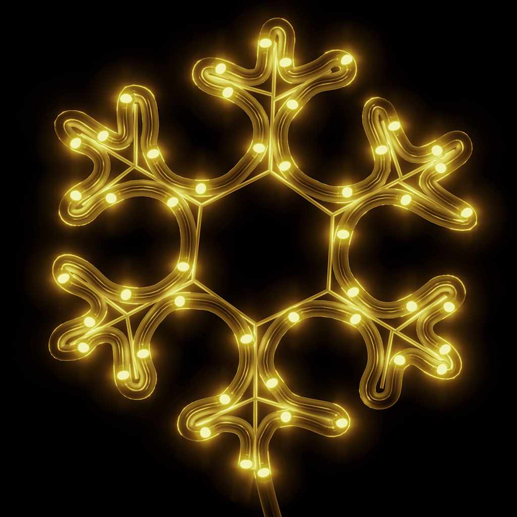 LED-Silhouette Schneeflocke 48 LEDs Warmweiß 27x27 cm