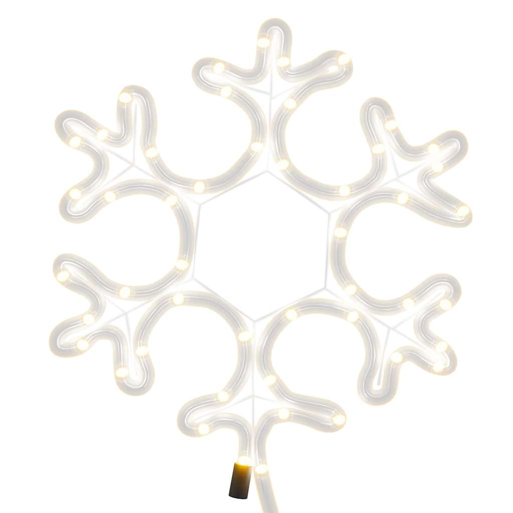 LED-Silhouette Schneeflocke 48 LEDs Warmweiß 27x27 cm