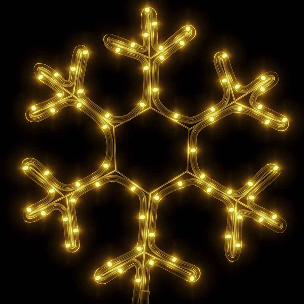 LED-Silhouette Schneeflocke 72 LEDs Warmweiß 38x37 cm