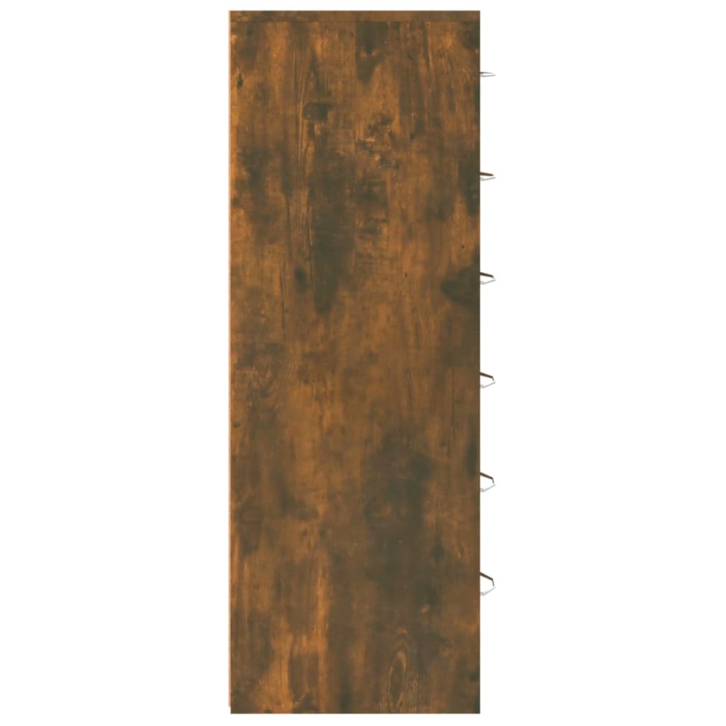 Sideboard 6 Schubladen Räuchereiche 50x34x96 cm Holzwerkstoff