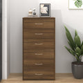 Sideboard mit 6 Schubladen Braun Eichen-Optik 50x34x96 cm