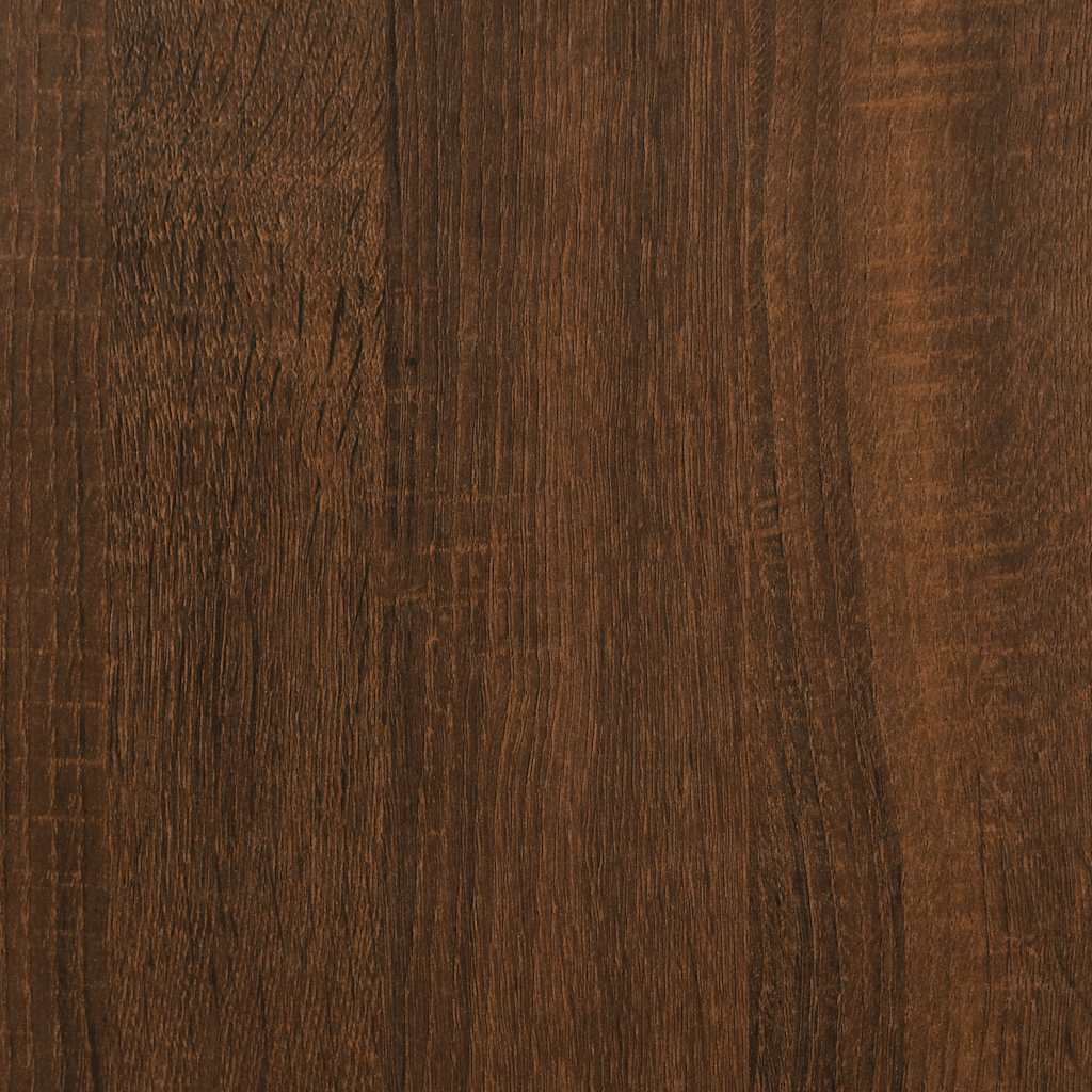 Wandregal Braun Eichen-Optik 90x16x78 cm Holzwerkstoff