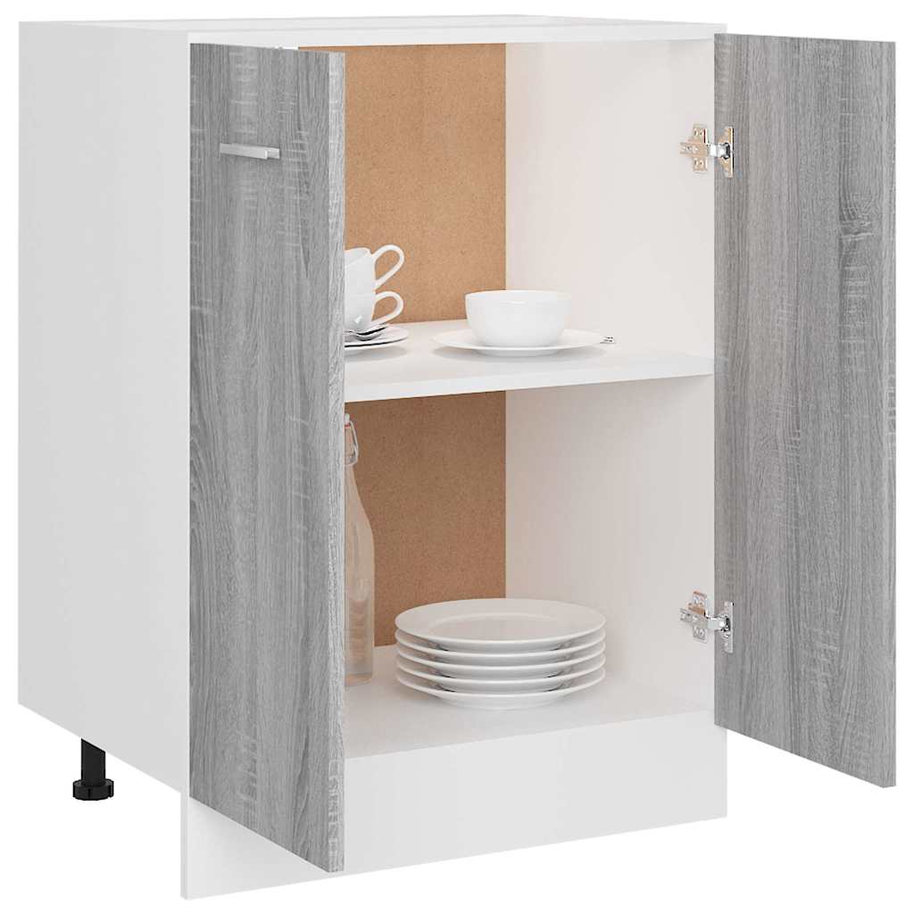 Unterschrank Lyon Grau Sonoma 60x46x81,5 cm Holzwerkstoff