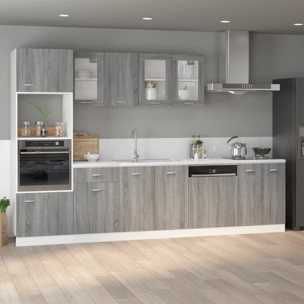 Spülenunterschrank Lyon Grau Sonoma 80x46x81,5 cm Holzwerkstoff