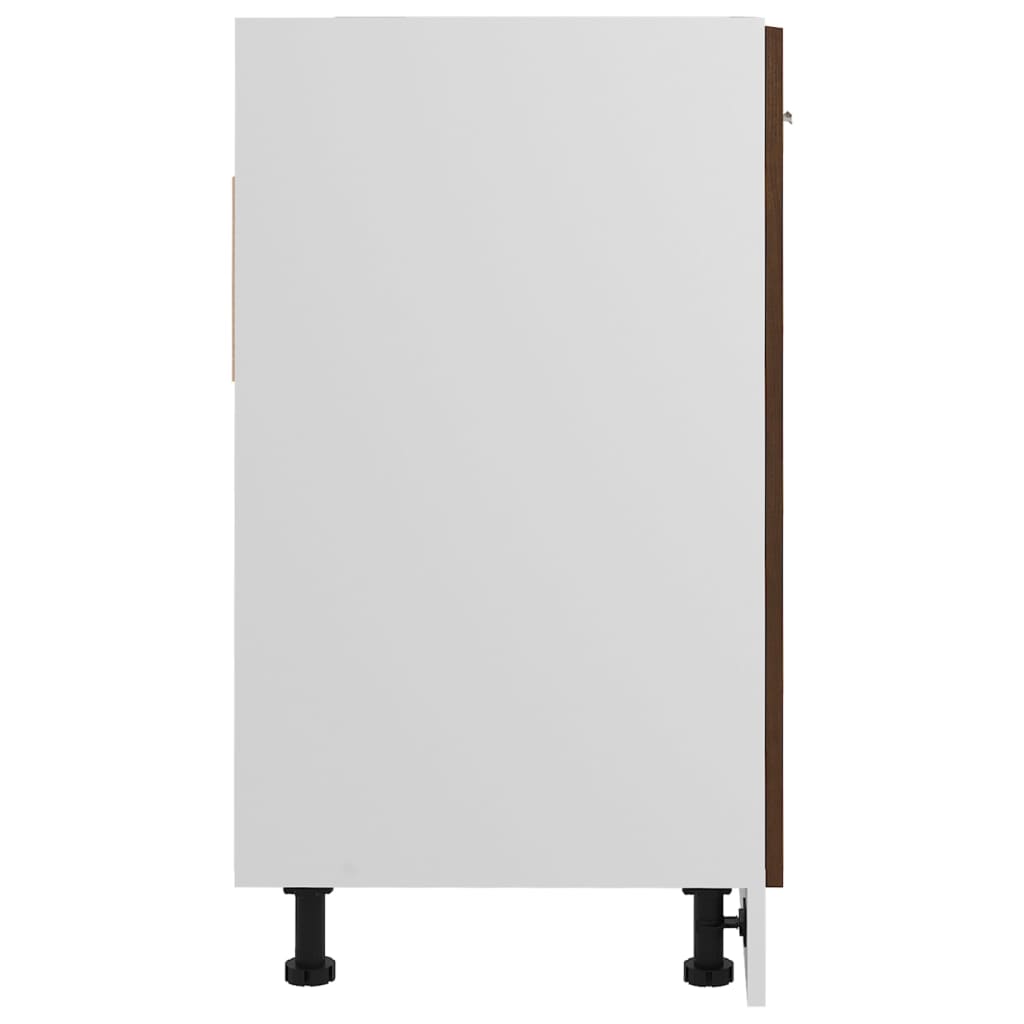 Spülenunterschrank Lyon Braun Eiche-Optik 80x46x81,5cm Holzwerkstoff