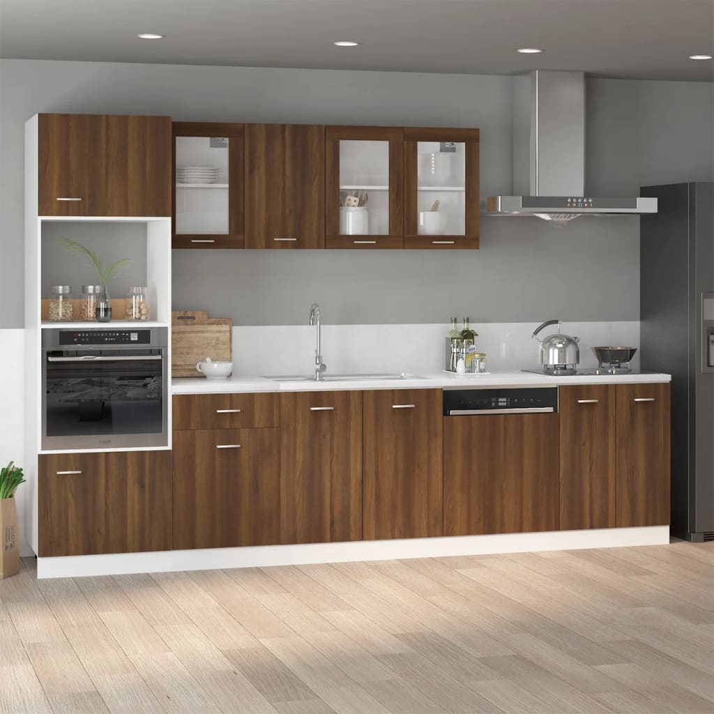 Spülenunterschrank Lyon Braun Eiche-Optik 80x46x81,5cm Holzwerkstoff