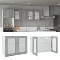 Hängeschrank Lyon Glas Grau Sonoma 80x31x60 cm Holzwerkstoff