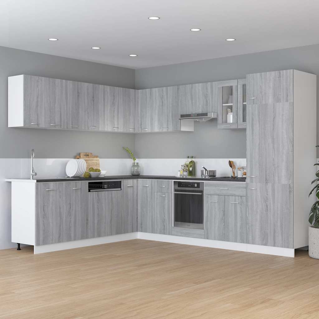 Eck-Hängeschrank Lyon Grau Sonoma 57x57x60 cm Holzwerkstoff