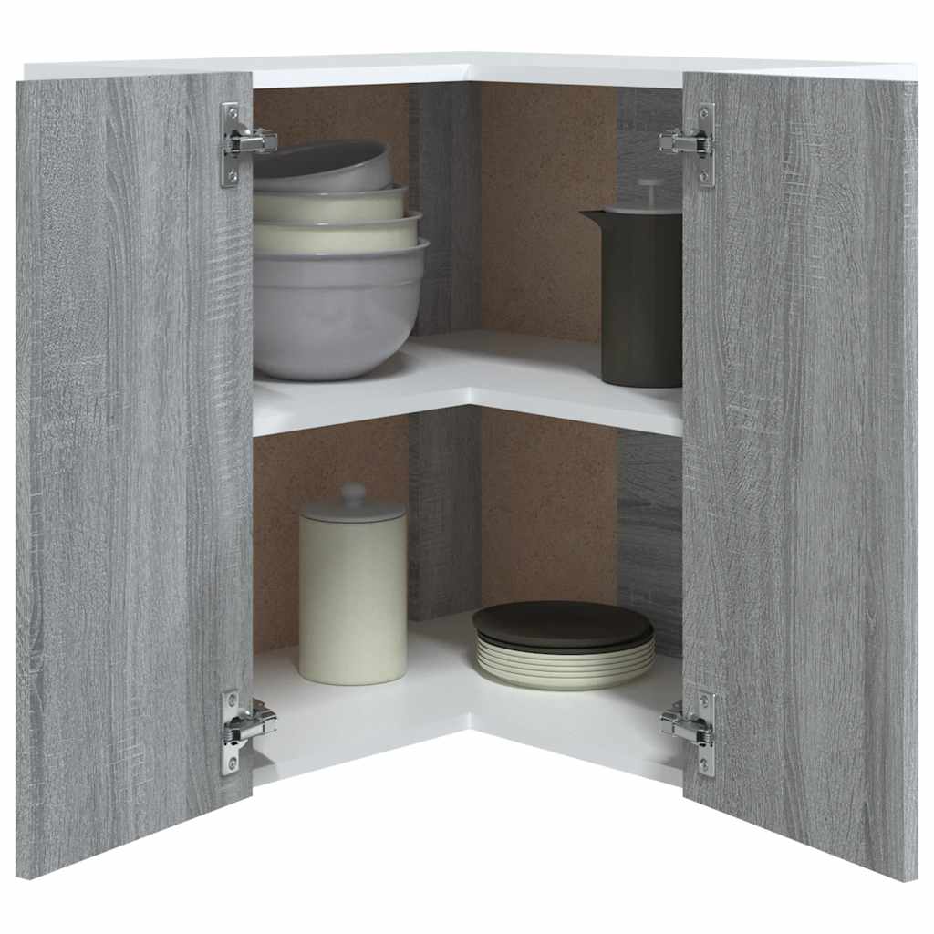 Eck-Hängeschrank Lyon Grau Sonoma 57x57x60 cm Holzwerkstoff