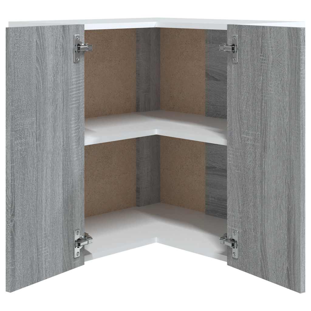 Eck-Hängeschrank Lyon Grau Sonoma 57x57x60 cm Holzwerkstoff