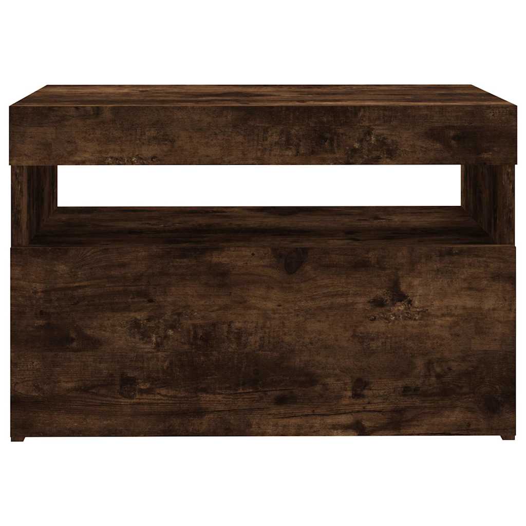 TV-Schrank mit LED-Leuchten Räuchereiche 60x35x40 cm