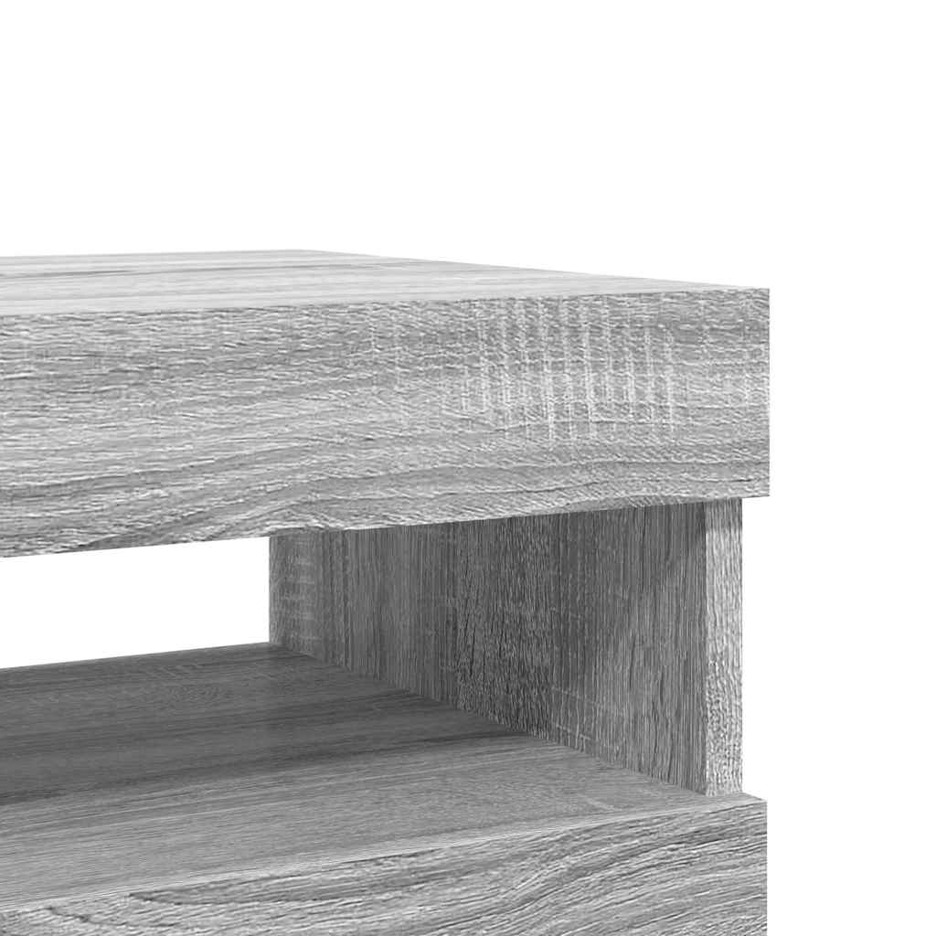TV-Schränke 2 Stk. mit LED-Leuchten Grau Sonoma 60x35x40 cm