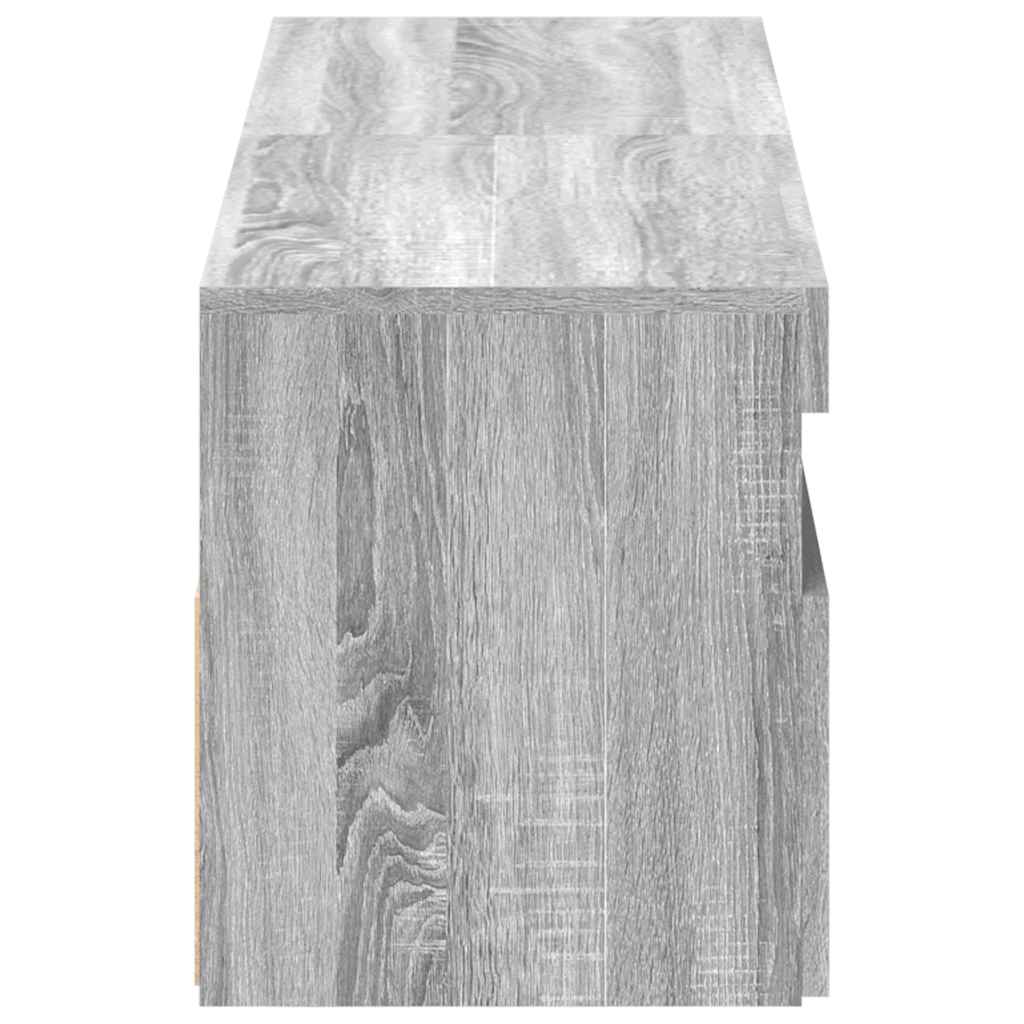 TV-Schränke 2 Stk. mit LED-Leuchten Grau Sonoma 60x35x40 cm