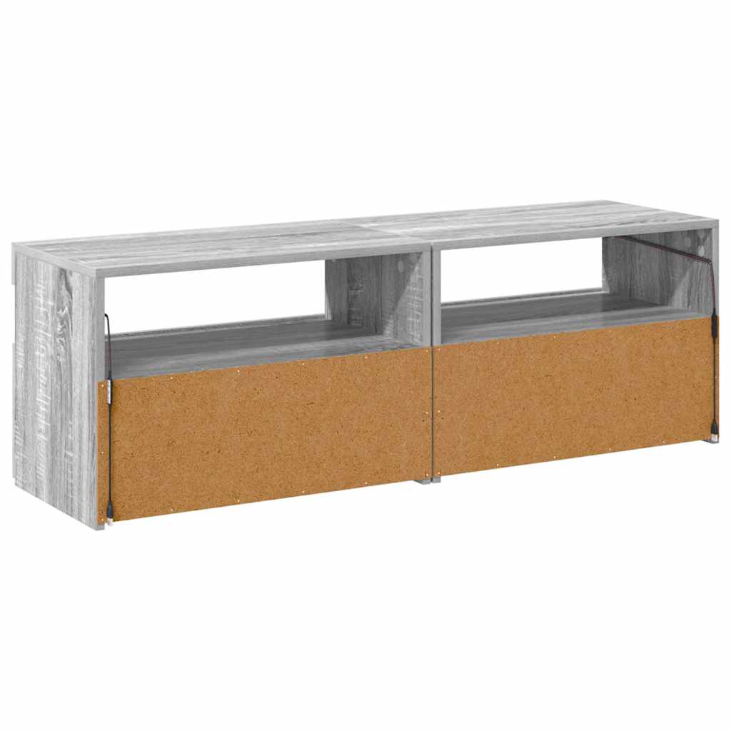 TV-Schränke 2 Stk. mit LED-Leuchten Grau Sonoma 60x35x40 cm