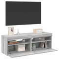 TV-Schränke 2 Stk. mit LED-Leuchten Grau Sonoma 60x35x40 cm