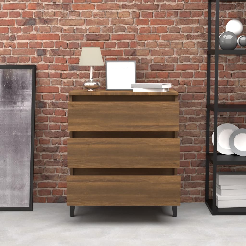 Sideboard Braun Eichen-Optik 60x35x69 cm Holzwerkstoff