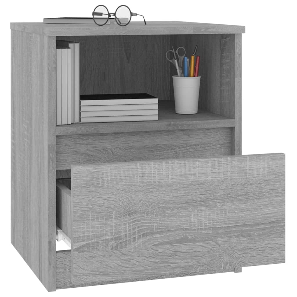 Nachttisch Grau Sonoma 40x40x50 cm Holzwerkstoff