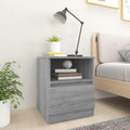 Nachttische 2 Stk. Grau Sonoma 40x40x50 cm Holzwerkstoff