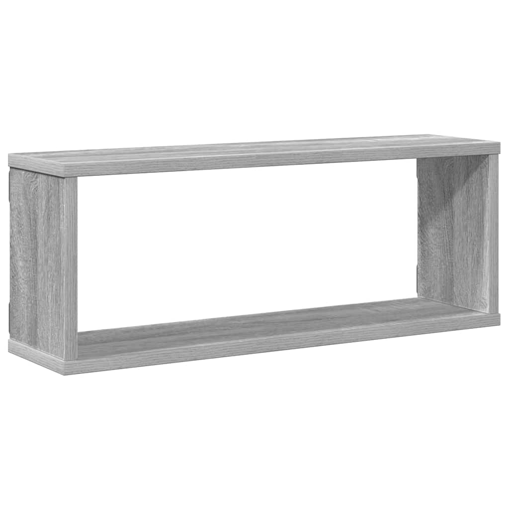Würfelregale 4 Stk. Grau Sonoma 60x15x23 cm Holzwerkstoff