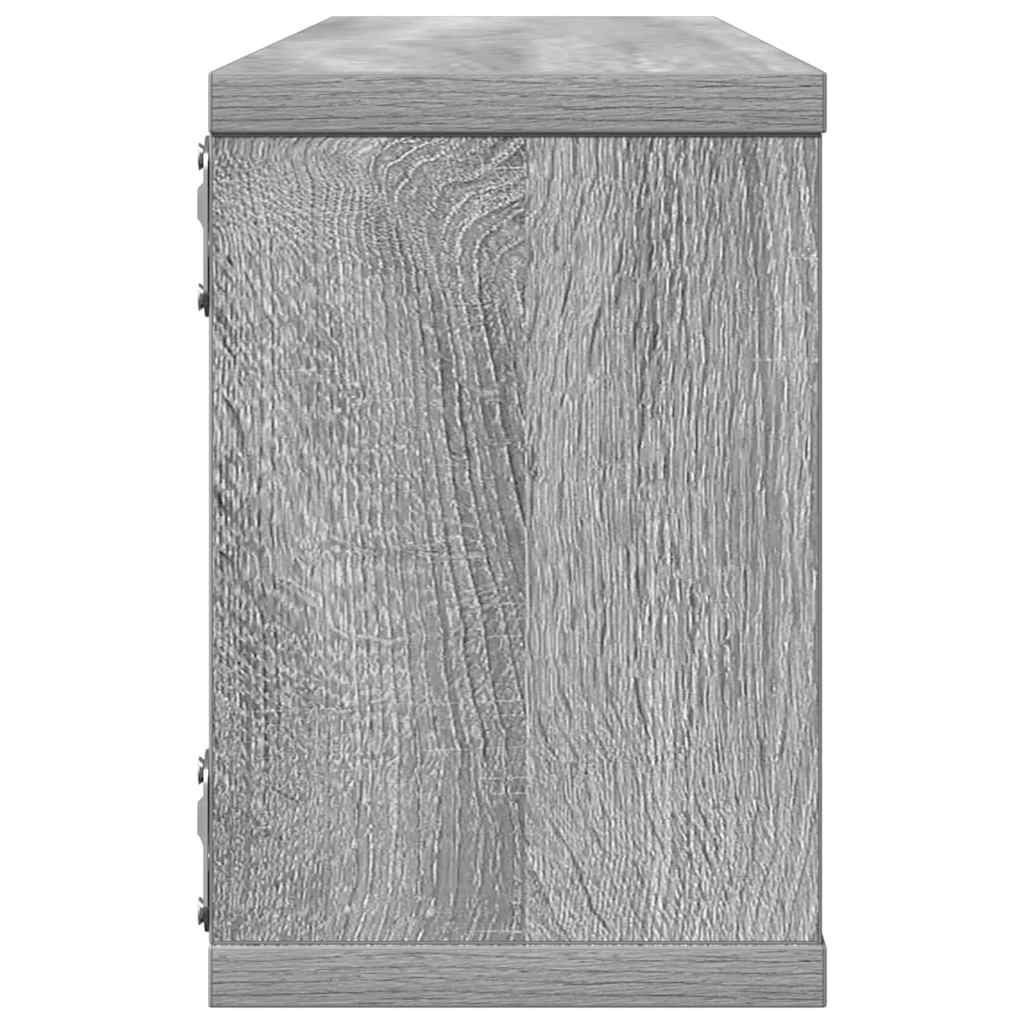 Würfelregale 4 Stk. Grau Sonoma 60x15x23 cm Holzwerkstoff