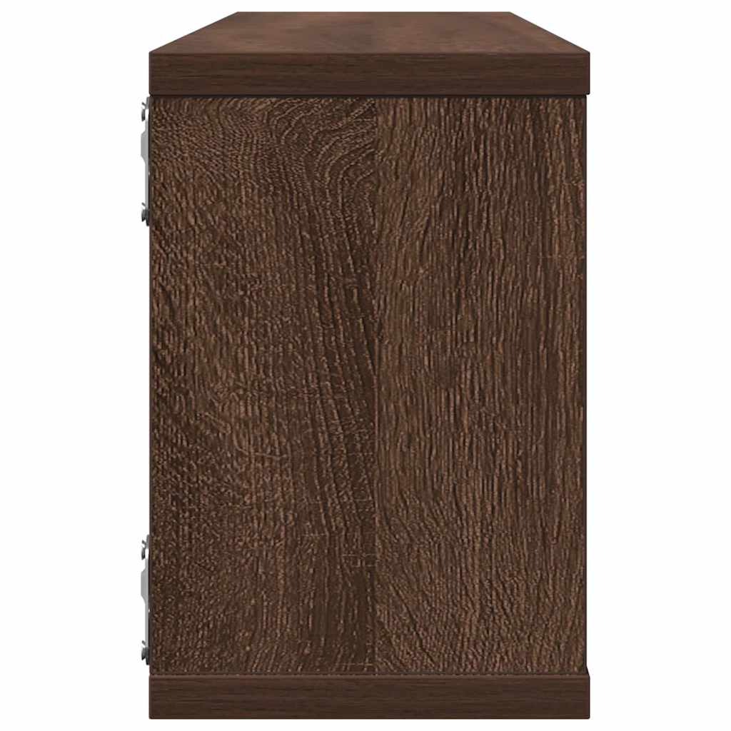 Würfelregale 4 Stk. Braun Eichen-Optik 60x15x23cm Holzwerkstoff