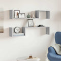 Wandregale 2 Stk. Grau Sonoma 100x15x20 cm Holzwerkstoff