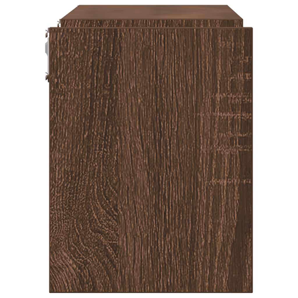 Wandregale 2 Stk. Braun Eichen-Optik 100x15x20 cm Holzwerkstoff