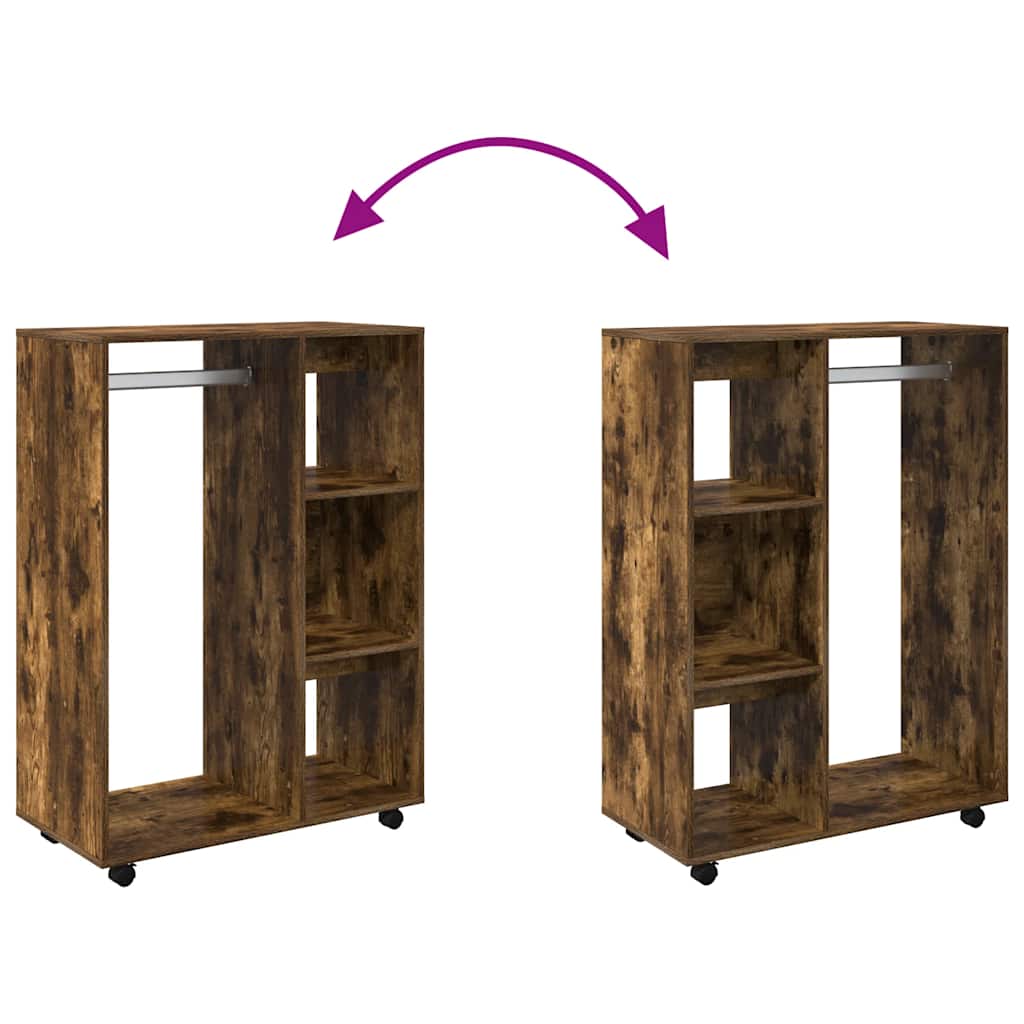 Kleiderschrank Räuchereiche 80x40x110 cm Holzwerkstoff