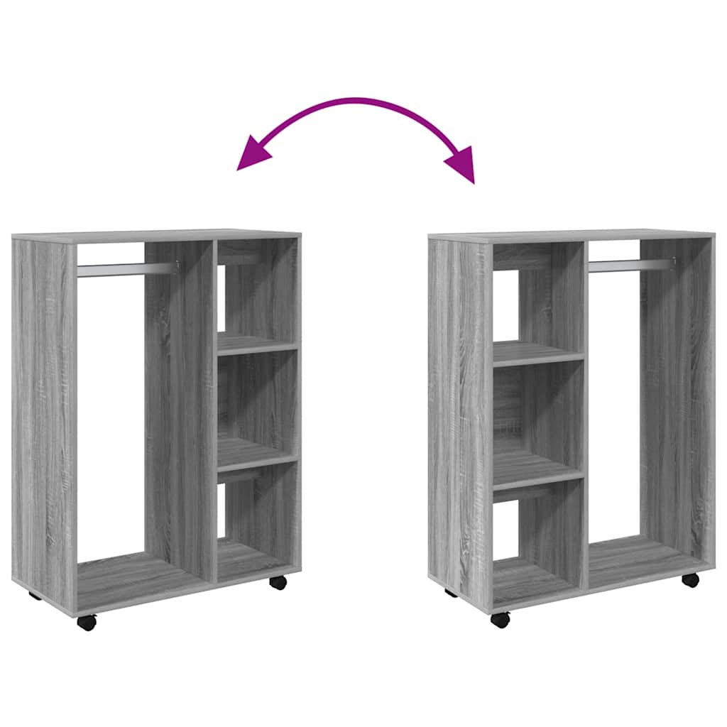 Kleiderschrank Grau Sonoma 80x40x110 cm Holzwerkstoff