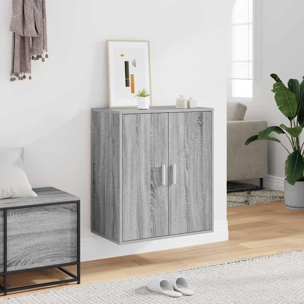 Schuhschrank Grau Sonoma 60x35x70 cm Holzwerkstoff